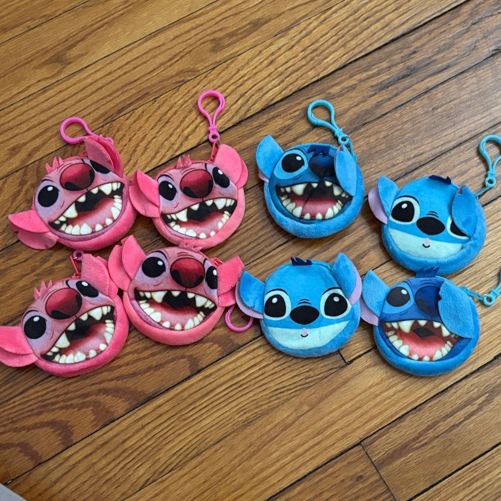 Pink and Blue Cartoon Character Coin Pouches